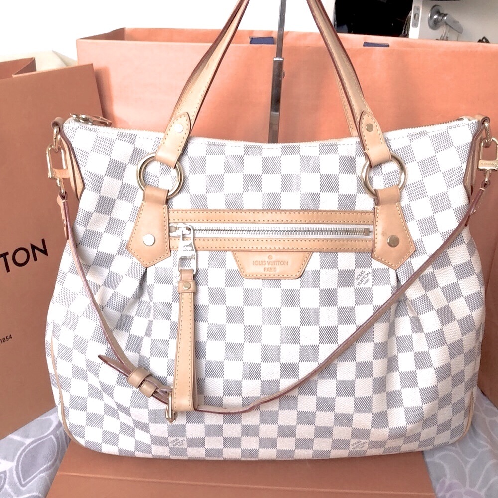 HUGE 🌺🌺 RETIRED 🌺🌺 Louis Vuitton Damier Azur EVORA